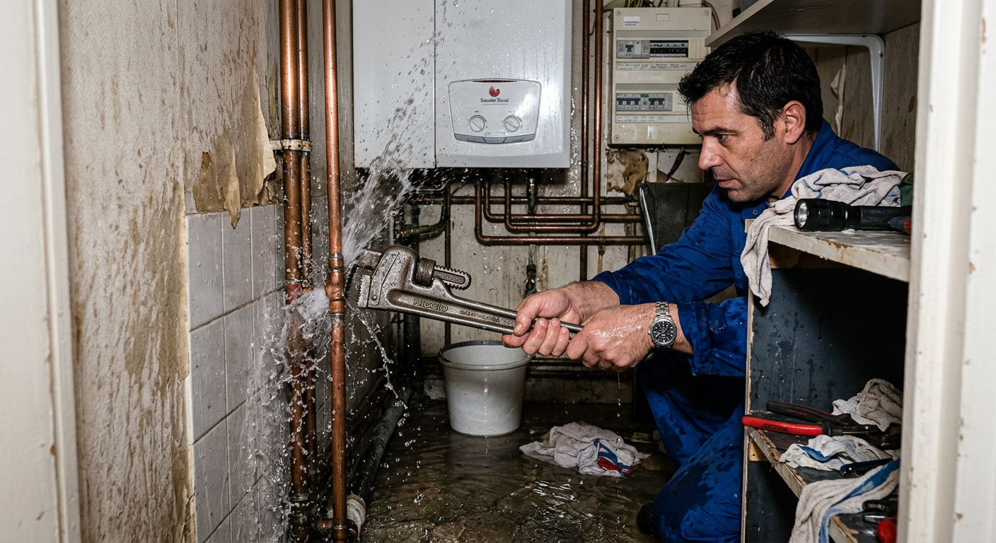 Réparation urgente fuite d'eau sur tuyauterie cuivre à Malakoff